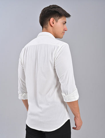 Shop Men's White Corduroy Shirt Online