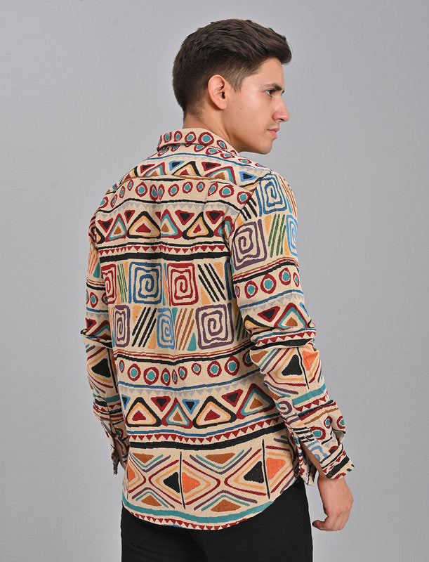Native Bull Shacket Full Sleeve Men Printed Shirt - 02