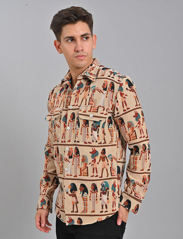 Buy Native Bull Shacket Printed Shirt - 03
