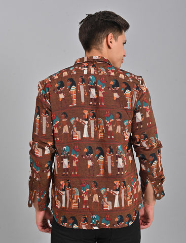 Native Bull Shacket Full Sleeve Printed Men Shirt - 06