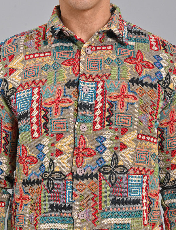 Shop Native Bull Shacket Printed Shirt - 09