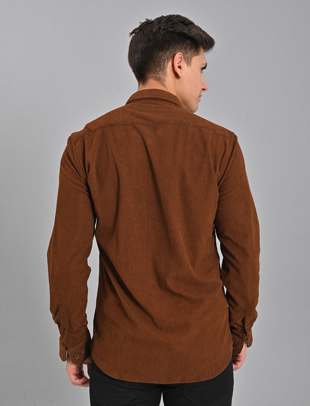 Buy Men's Choco Brown Corduroy Shirt Online