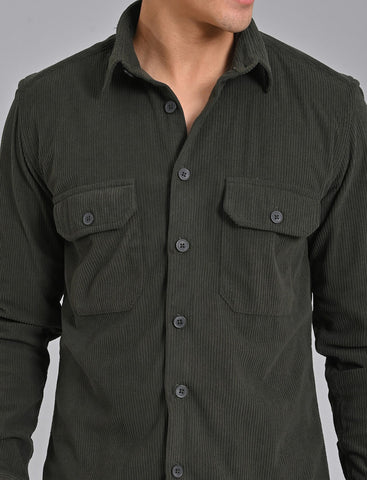 Shop Men's Black Corduroy Shirt