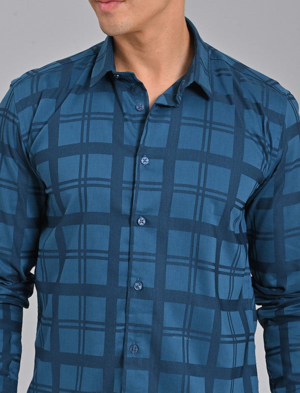 Buy Native Bull Dark Blue Checked Shirt