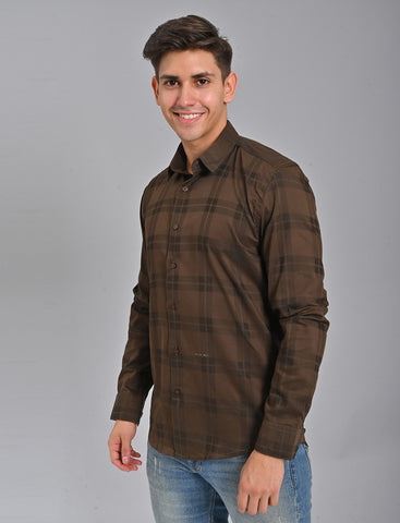 Buy Native Bull Black Brown Checked Shirt