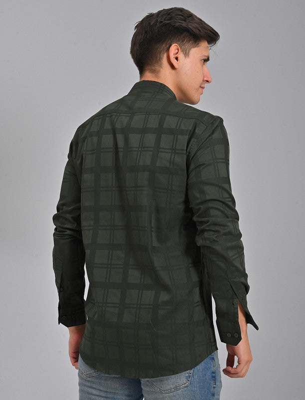 Native Bull Bottle Green Checked Shirt