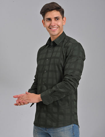 Shop Native Bull Bottle Green Checked Shirt