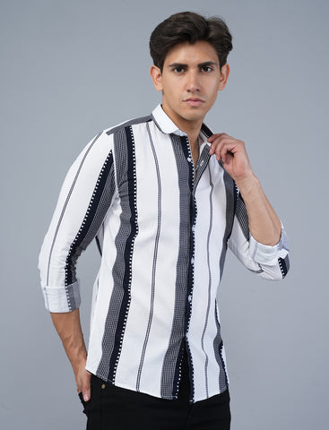 Black Printed Full Sleeve Shirt Online Shopping 