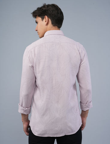 Buy Casual Pink Full Sleeve Slim Fit Shirt