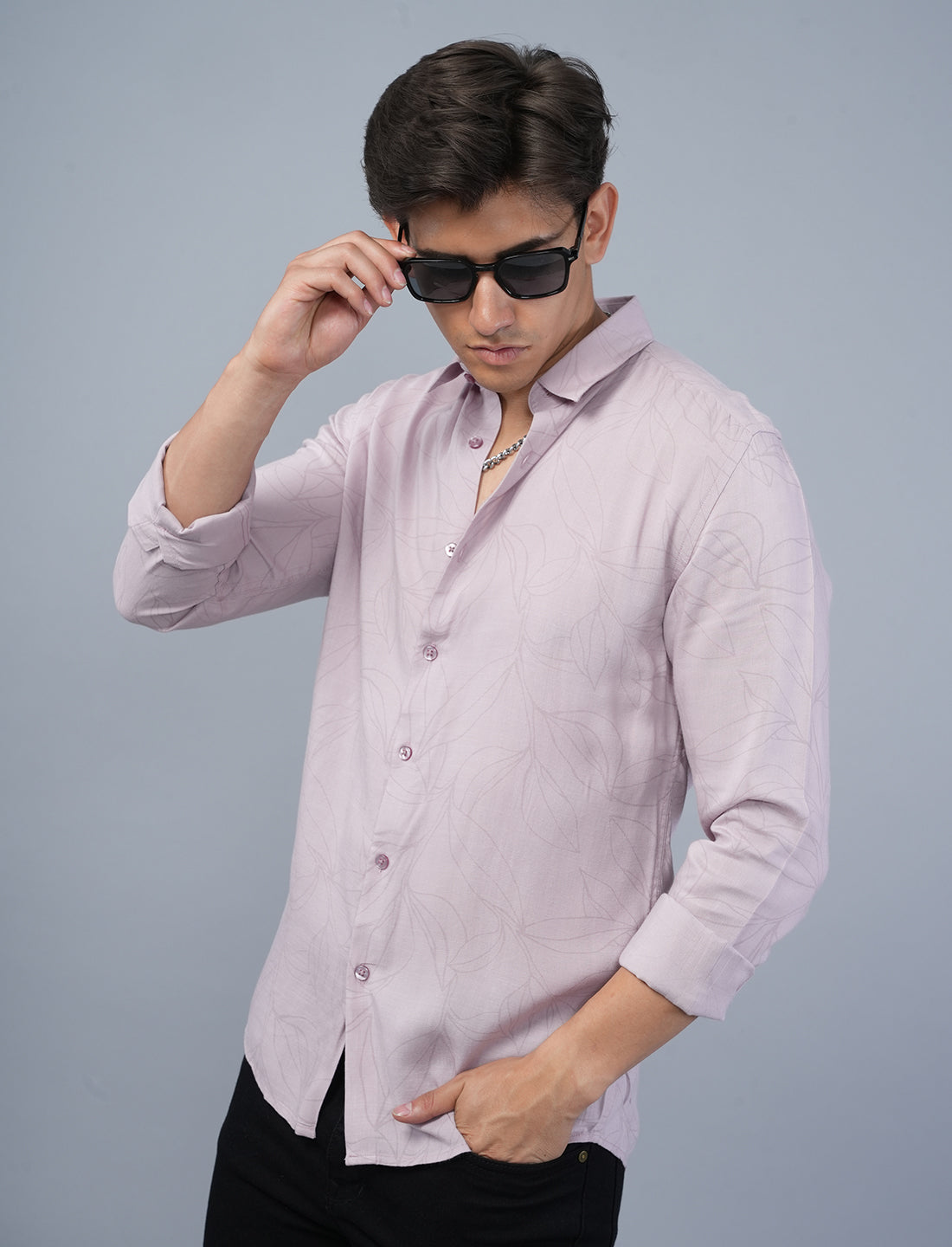 Buy Casual Pink Full Sleeve Slim Fit Shirt Online Shopping