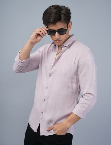 Buy Casual Pink Full Sleeve Slim Fit Shirt Online Shopping