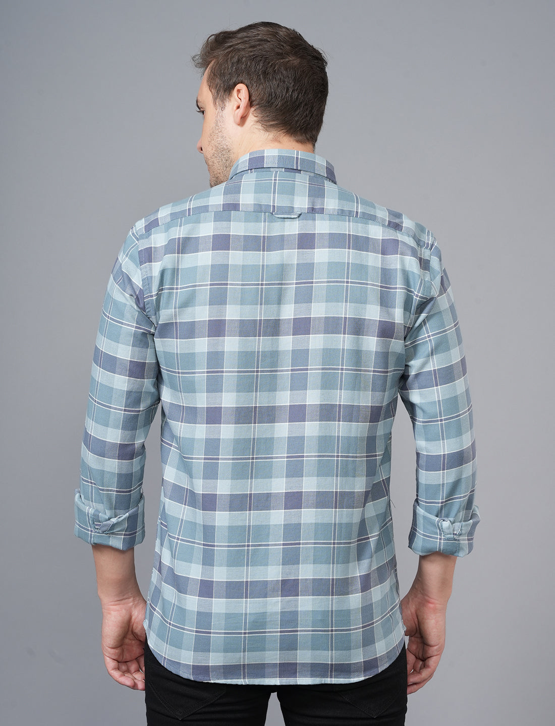 Buy Green Check Full Sleeve Shirt For Men Online