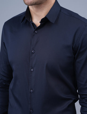 Shop Native Bull Dark Navy Men Shirt