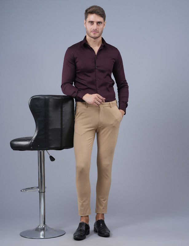 Buy Coffee Brown Full Sleeve Men Shirt Online