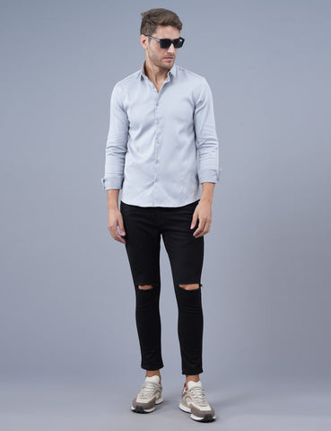 Buy Light Blue Full Sleeve Men Shirt Online