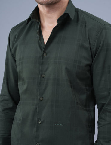 Buy Native Bull Olive Green Large Checked Shirt