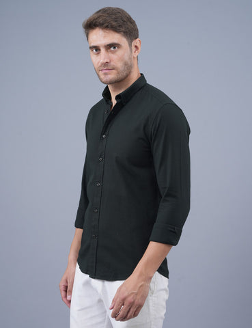 Buy Black Plain Raugh Material Men Shirt Online