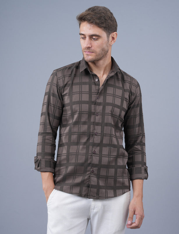 Native Bull Grey Small Checked Shirt