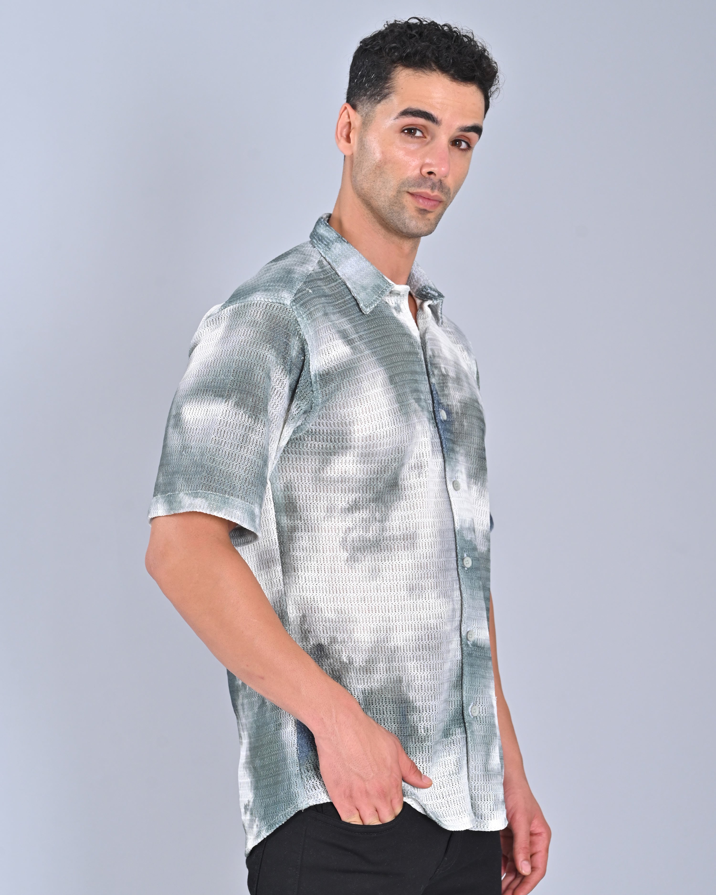 Men's Grey Tweed Shirt Online