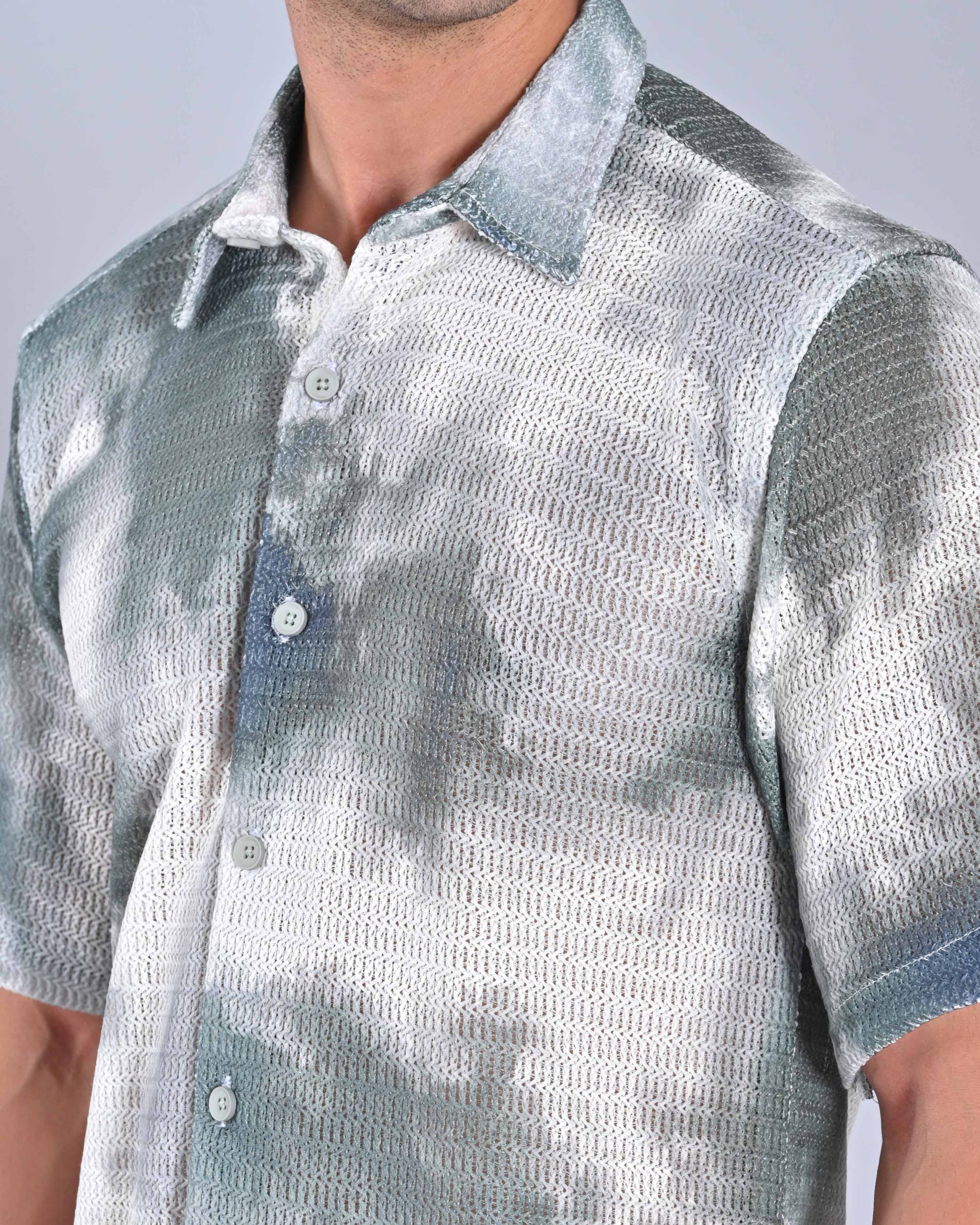 Shop Men's Grey Tweed Shirt Online
