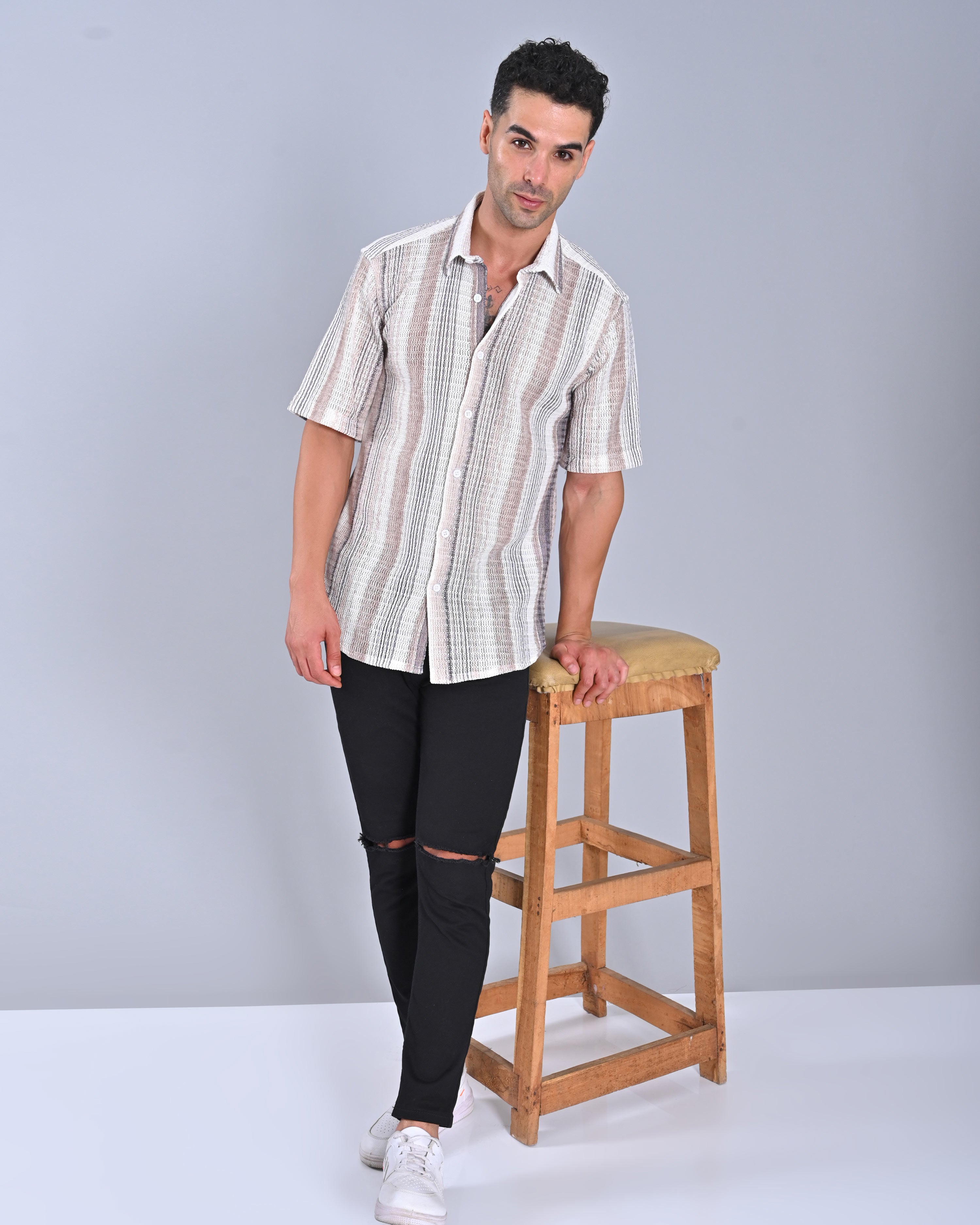 Men's Lavender Tweed Shirt Online