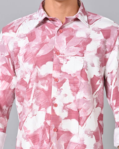 Buy Men's Pink Tencel Full Sleeve Shirt Online