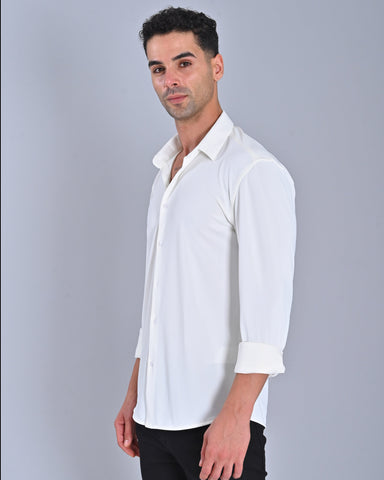 Shop Men's Solid Classic White Shirt