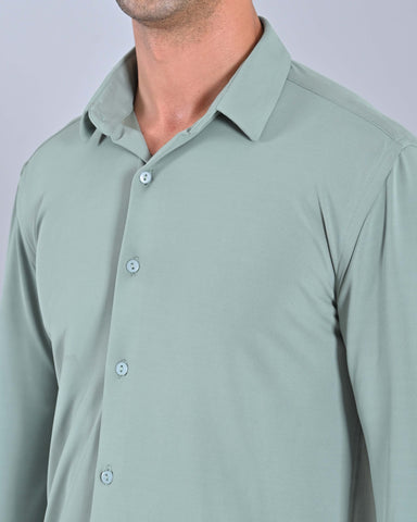 Shop Men's Solid Light Blue Cross Knit Shirt