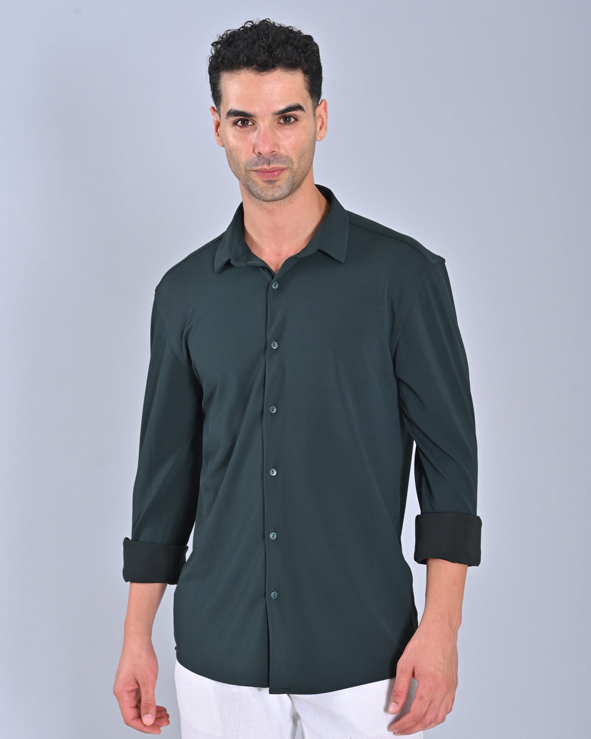 Buy Men's Dark Grey Cross Knit Shirt Online 