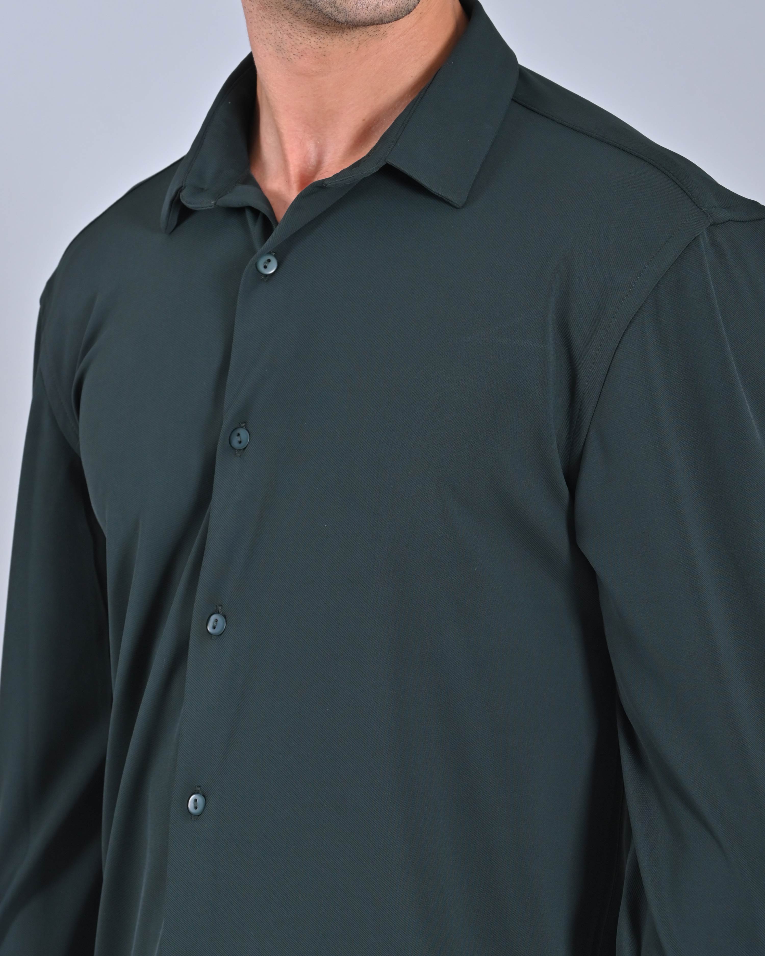 Buy Men's Dark Grey Full Sleeve Shirt 