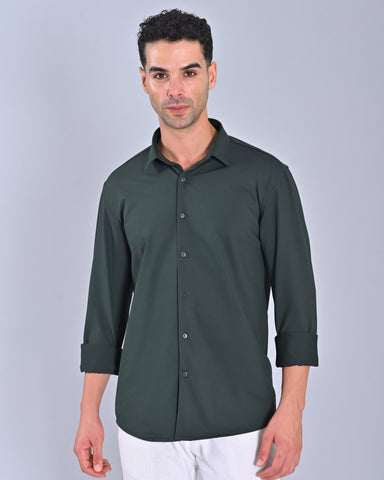Men's Solid Classic Green Colour Shirt