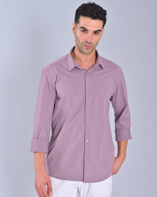 Men's Solid Classic Onion Pink Colour Shirt